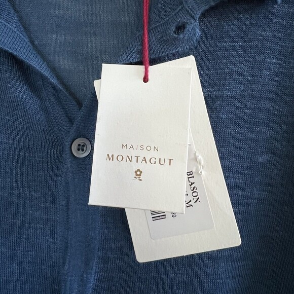 Maison Montagut Mens  Cargian Sweater Size M Blue - Picture 4 of 4